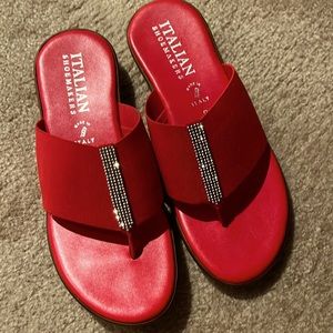 Brand new red sandals